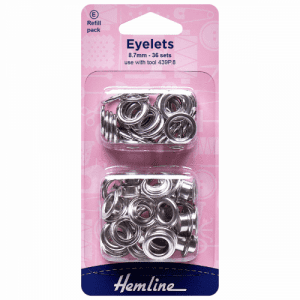 Hemline Eyelets Refill Pack Silver