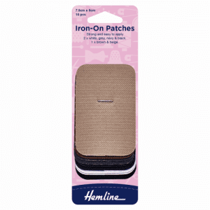 Hemline Iron-On Patches: Assorted Colours