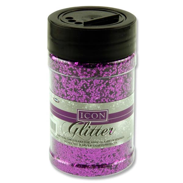 Icon 110g Pot of Purple Glitter