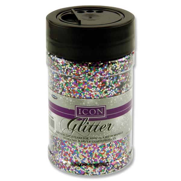 Icon 110g Pot of Multi Coloured Glitter
