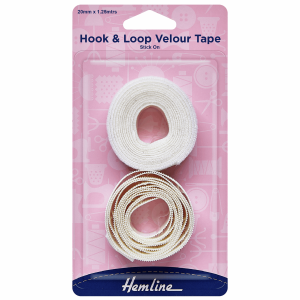 Hook & Loop Velcro Tape Stick On-White