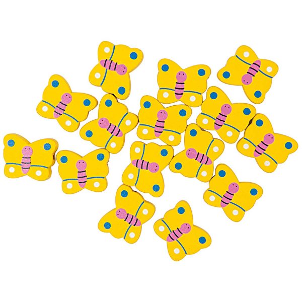 Rico Design Wooden Butterfly Beads
