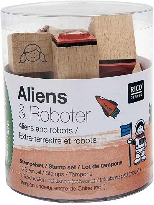 Aliens and Robots Stamp Set