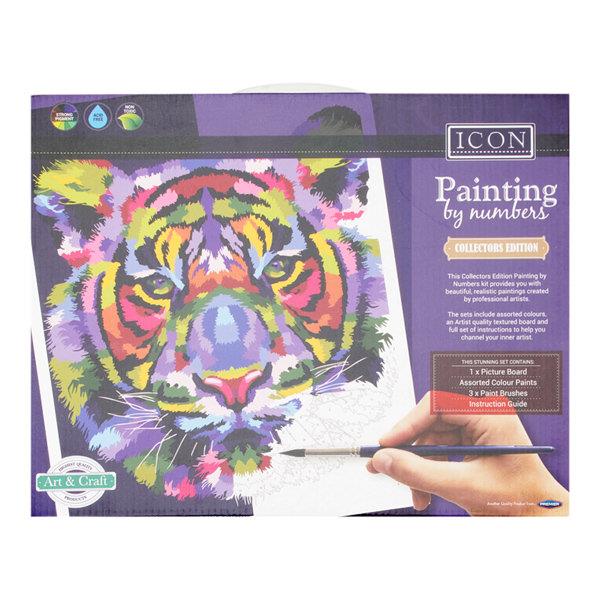 Paint By Numbers - Tiger Rainbow