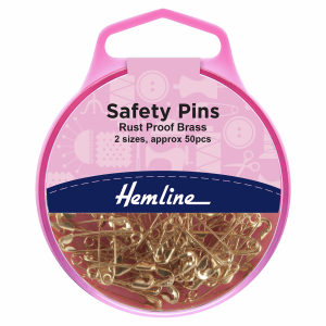 Safety Pins Assorted : Brass