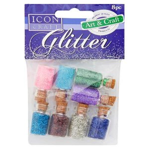 Glass Jars Filled With Glitter