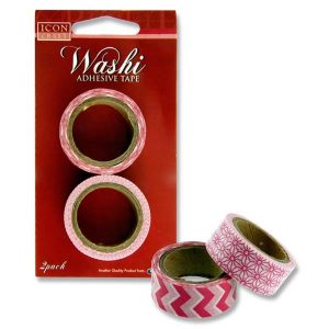 2 Adhesive Washi Tapes - Pink