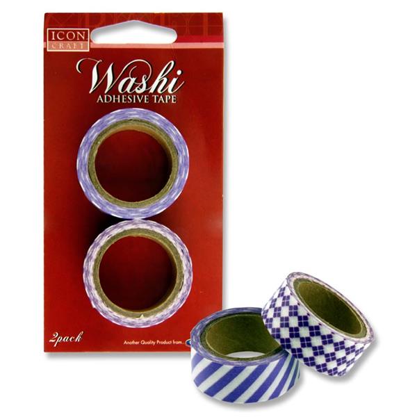 2 Adhesive Washi Tapes - Purple