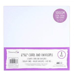 8 6x6 Cards/Envelopes - White