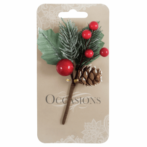 Pinecone and Berry Spray 1 Piece