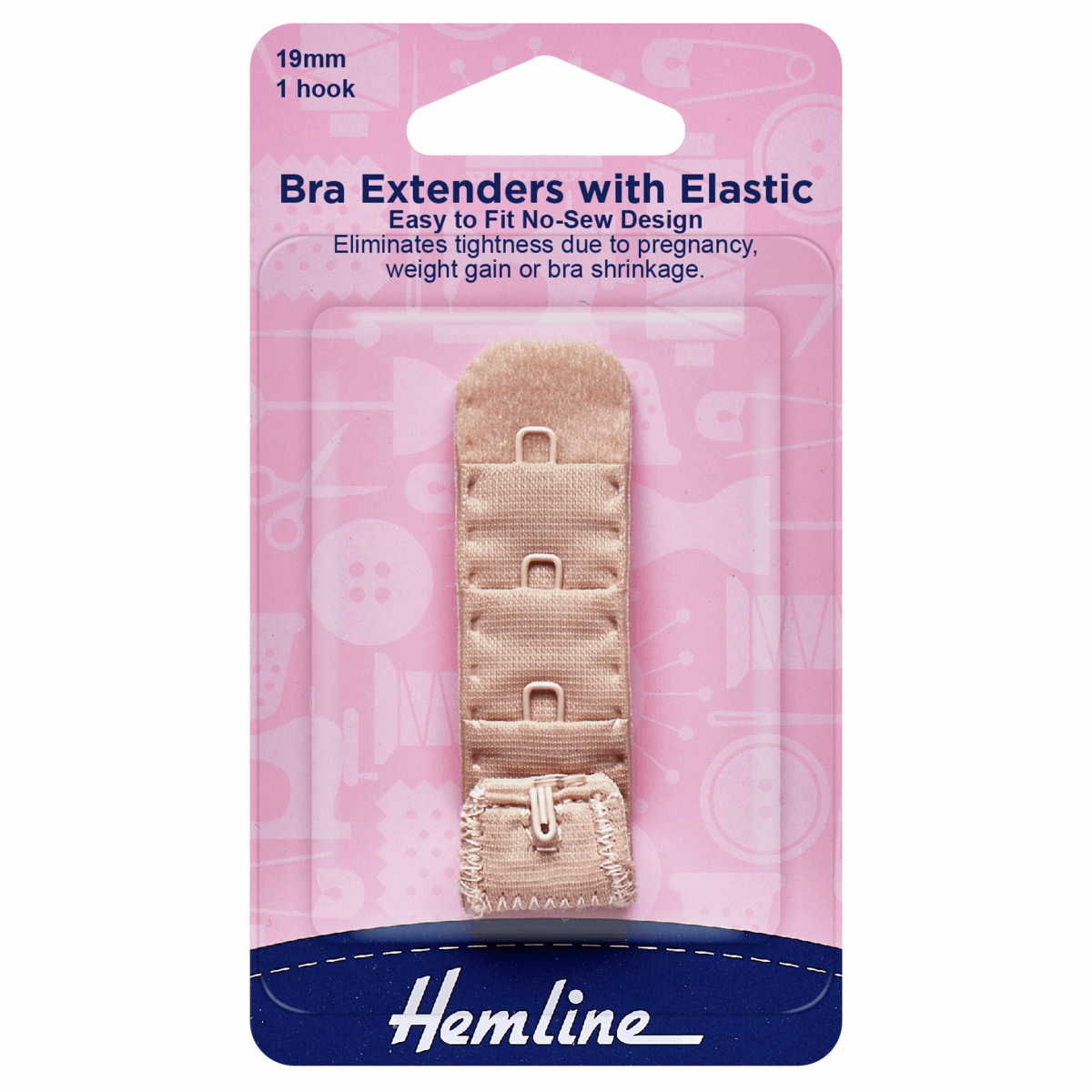 Hemline Estensore Per Reggiseno, 50 Mm, 3 Ganci E 4 File, Nero, Per Maggiore Comfort In Gravidanza O Aumento Peso