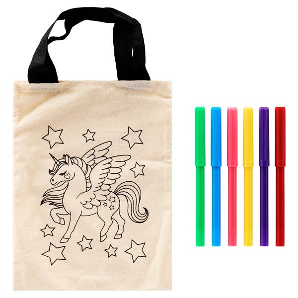 World Of Colour Colour Me Canvas Bag - Unicorn