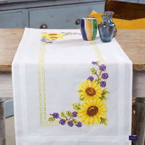 Embroidery Table Runner Kit Sunflowers