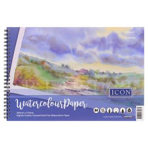 A4 300gsm Wiro Watercolour Pad 12 Sheets