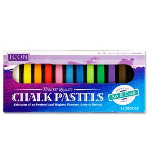 12 Chalk Pastels - Coloured