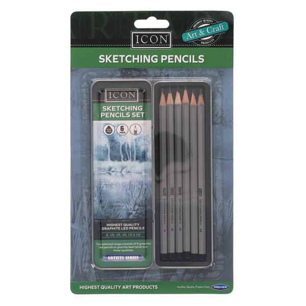 Sketching Pencils Set- B-6b In Tin