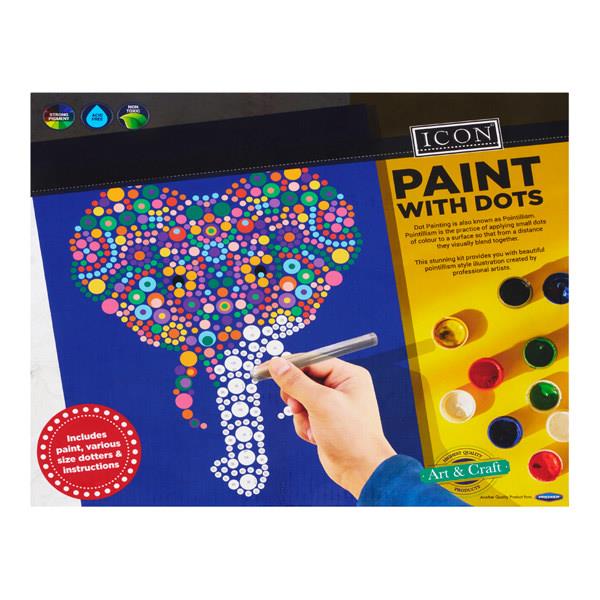 Icon Paint With Dots - Elephant
