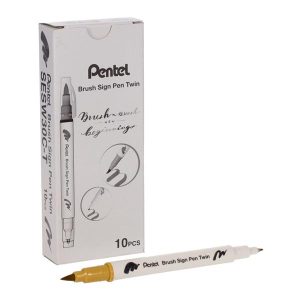 Brush Sign Pen Twin Tip Gold Ochre