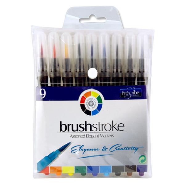 9 Brush Stroke Markers
