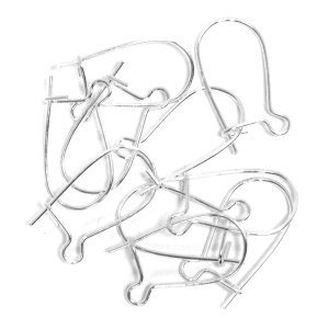 Kidney Ear Wire - Silver 10pk
