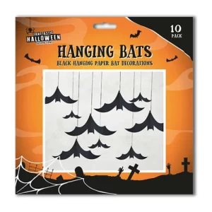 Black Hanging Paper Bat Decoration