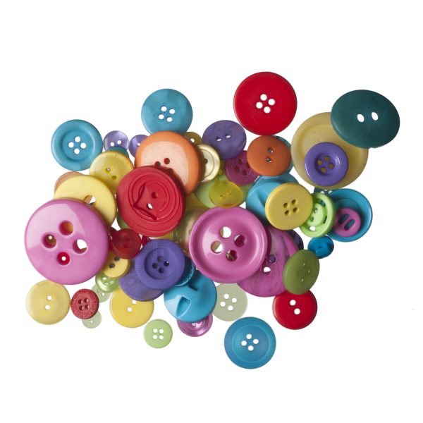 Assorted Bright Buttons 50g