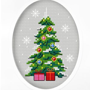 Counted Cross Stitch Card - Christmas Tree