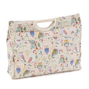 Owl - Craft Bag With Wooden Handles