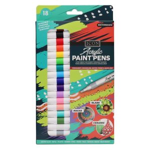 Icon Acrylic Paint Pens 18 pack