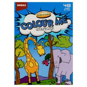 World of Colour 48pg Colour Me Animals Book