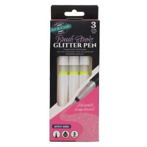 Icon Brush Stroke Glitter Pen Pk of 3