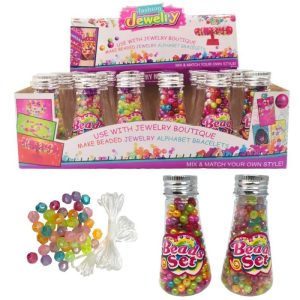 jewellery beads in bottle