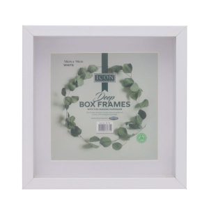 White Deep Box Frames 16cm x 16cm