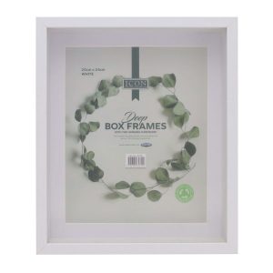 White Deep Box Frames 20cm x 24cm