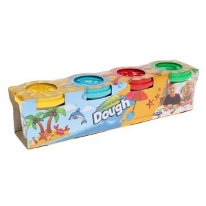 Play Dough 140g Pots With Mould Lid Set of 4