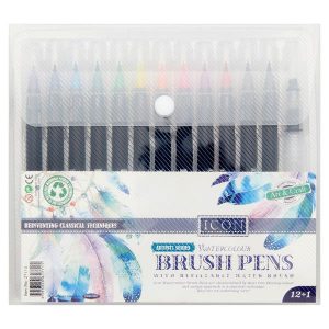 Watercolour Brush Pens with Water Brush 12pk