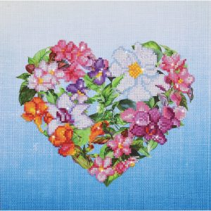 Flower Heart - Diamond Painting Artwork Kit