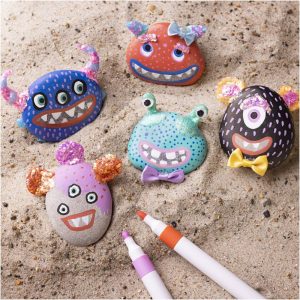 Mini Monster Stone Decorating Kit