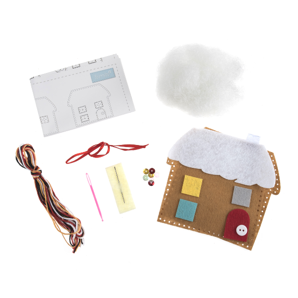 Make Your Own Felt Decoration Gingerbread House