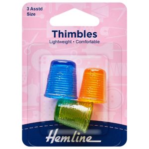 Hemline Thimble 3pk Assorted