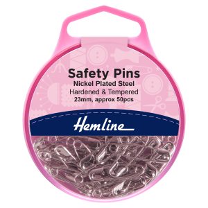 Hemline Safety Pins 23mm Nickel