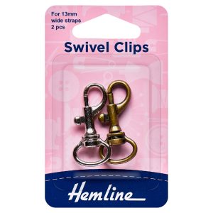 Hemline Swivel Clip Bronze/Metal 13mm