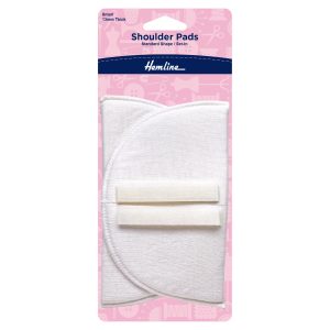 Hemline Shoulder Pads Small White
