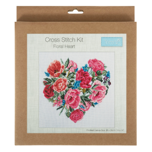 Counted Cross Stitch Large Floral Heart