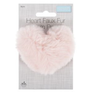 Baby Pink Pom Pom Heart 9cm. 