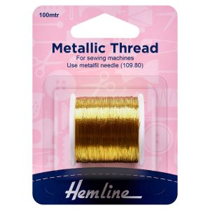 Metallic Thread Gold 100mtr