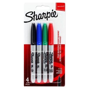 Sharpie Permanent Marker 4pk Assorted
