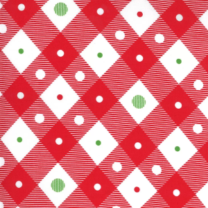 Moda Merry and Bright Plaid Poinsetta Red
