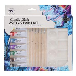 Set of 18 Essential Starter Acrylic Paint Set