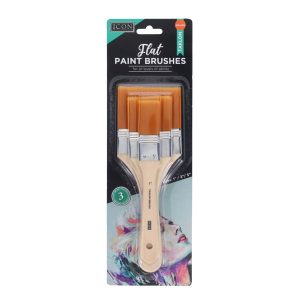 Flat Paint Brushes pk 3